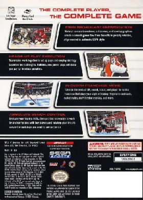 NHL 2K3 box cover back